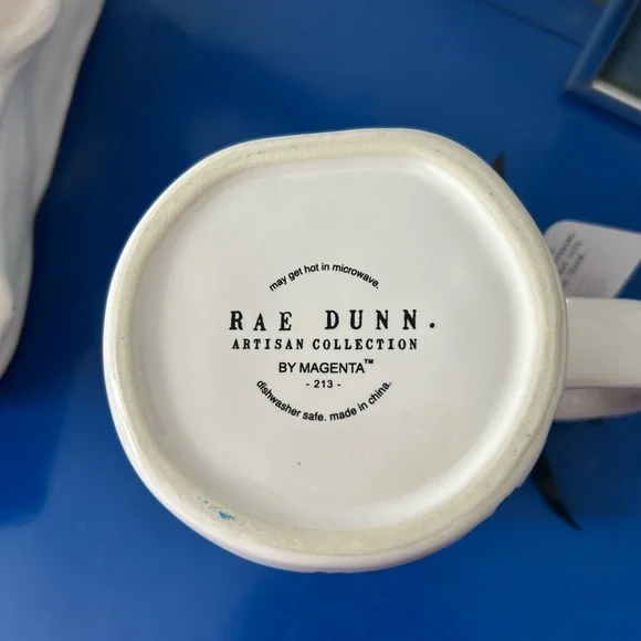 Rae Dunn Blue Flower Pattern Floral Jesus Loves Me Mug - Picture 7 of 7